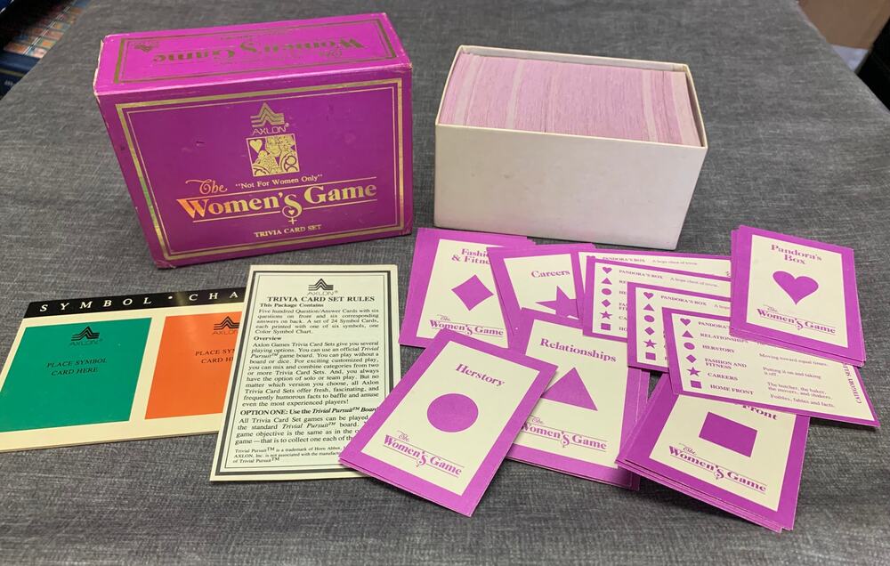 Axlon Trivia Cards Set - The Woman's Game = 3,000 Questions  Works with T.P.